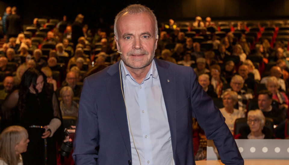 Kjell Nergaard (Ap), Ordfører i Kristiansund kommune, under folkemøtet i Caroline kino- og konferansesenter.