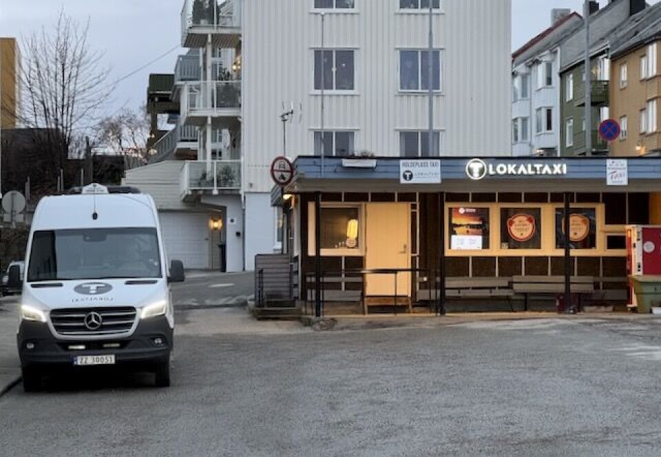 Taxisentralen ved Kongens plass i Kristiansund.