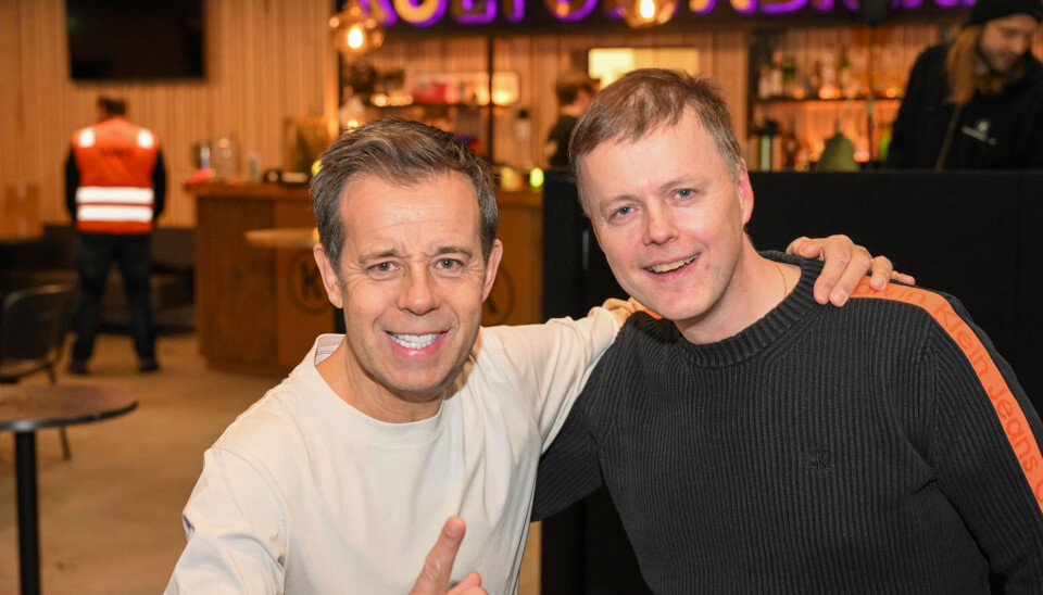 Vi måtte unne oss et bilde med 80-tallsikonet. F.v. Pat Sharp og John Berge.