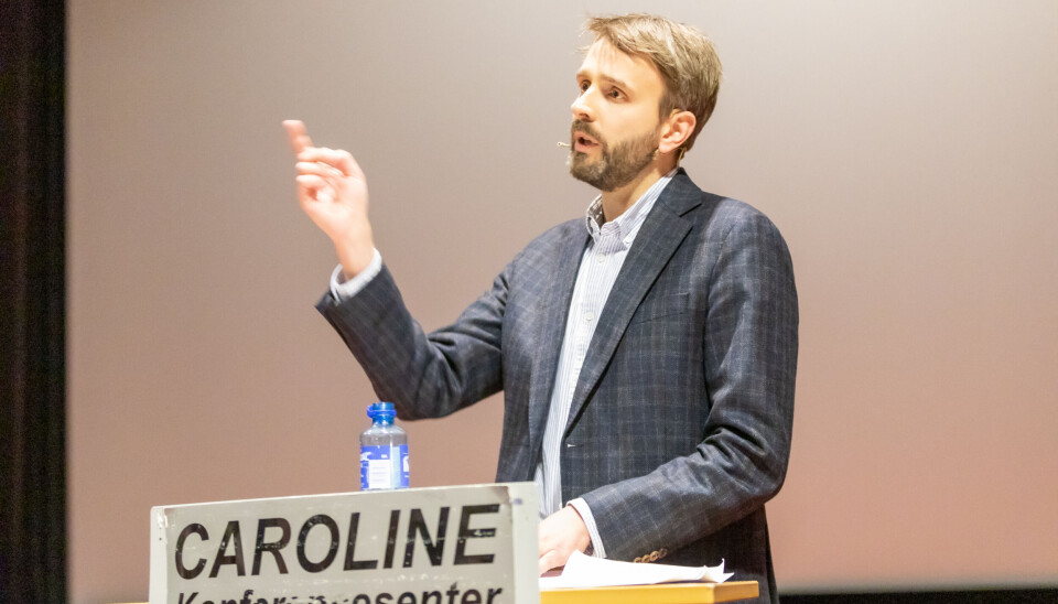 Helseminister Jan Christian Vestre på besøk i Kristiansund. i 2024.