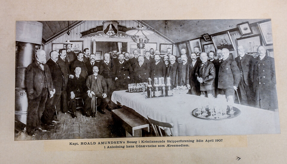 Kaptein Roald Amundsens utnevnelse til æresmedlem i Kristiansund Skipperforening 3. april 1907