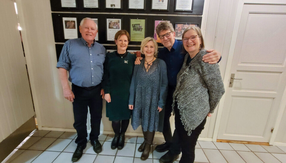 Nytt styre i Rensvik kulturkollektiv anno 2025. Fra venstre: Arnfinn Løvik, Aud Eide, Sissel Bergsnev, Kenneth Ramberghaug og Mai-Lis Tangen.