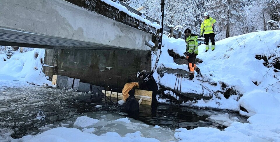 Utbedring av landkar på Hoemsbrua Gjemnes