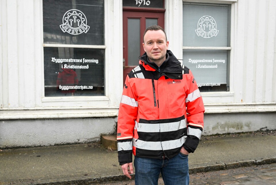 Styreleder Roger Storsæther i Byggmestrenes forening i Kristiansund. Til daglig er han leder i Fosna stein.