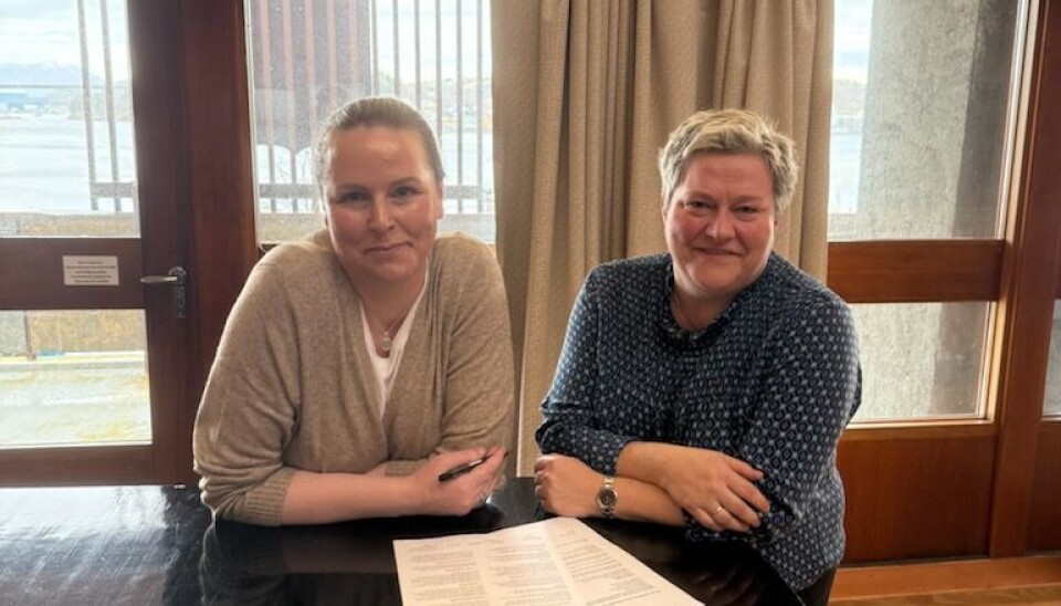 F.v.: Linda Dalseg Høvik (Nordmørslista, varaordfører Kristiansund) og Cecilie Søllesvik (avdelingsleder Fellesforbindet og leder Fair Play Møre og Romsdal).