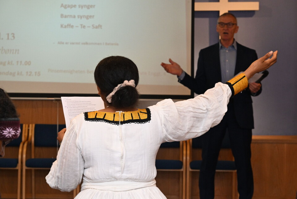 Søndagsmøte i Pinsemenigheten BETANIA Kristiansund 20. april 2025. FOTO: JOHN BERGE