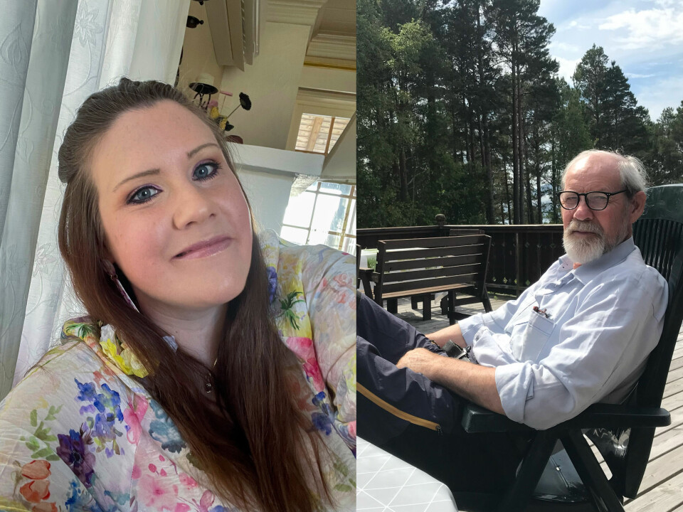 Anne Gravold Vikan og hennes far, Helge Vikan.