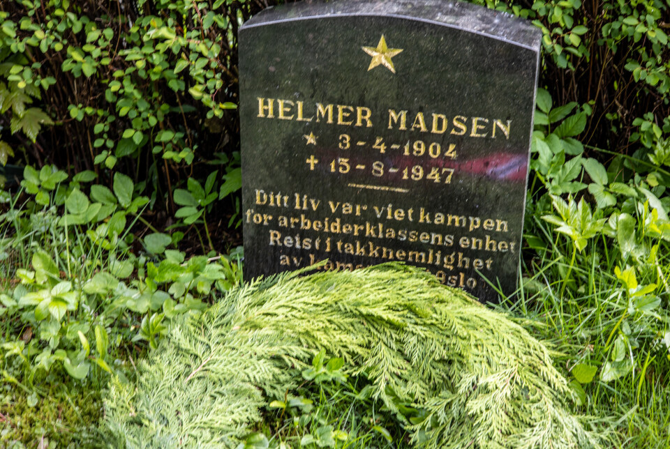 Helmer Madsen hviler her, kjempet som frivillig i den spanske borgerkrigen.