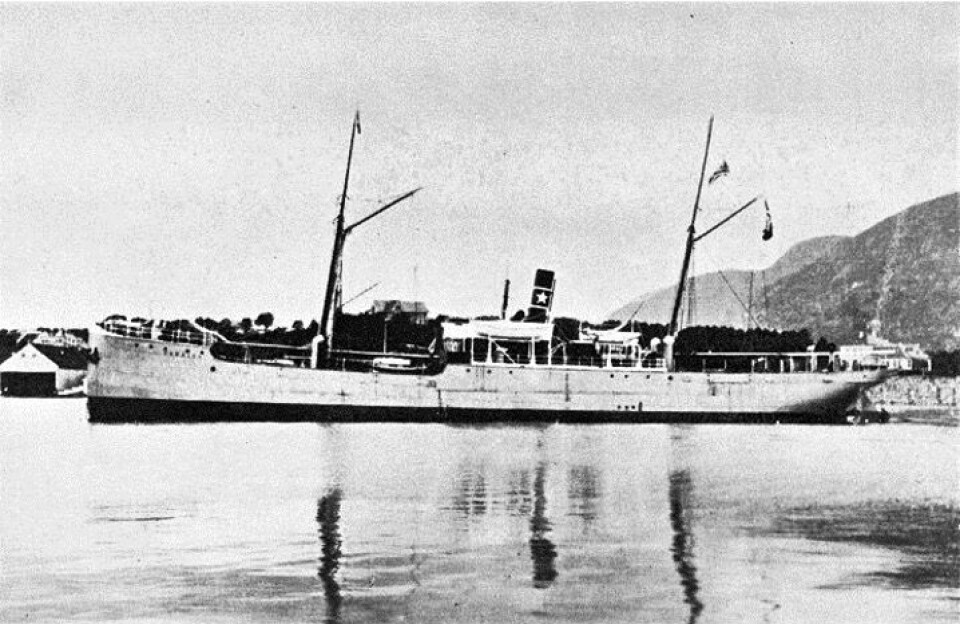 D/s 'Jamaica', kaptein Dominicus Brun, gikk i 'bananfarten' inn til USA.