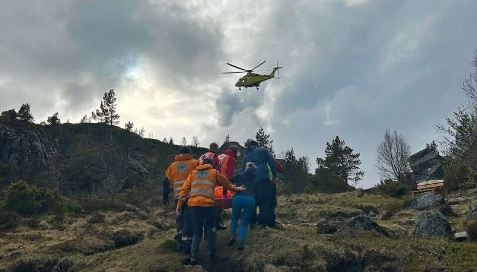 Fra redningsaksjonen på Freikollen tirsdag 6. mai 2025.