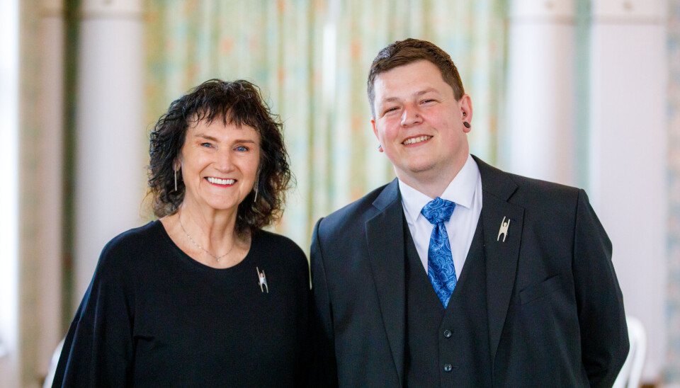F.v.: Sermonileder og lokallagsleder Sidsel Ragnhild Børmark, sammen med Christian Lomsdahlen, forbundsleder.