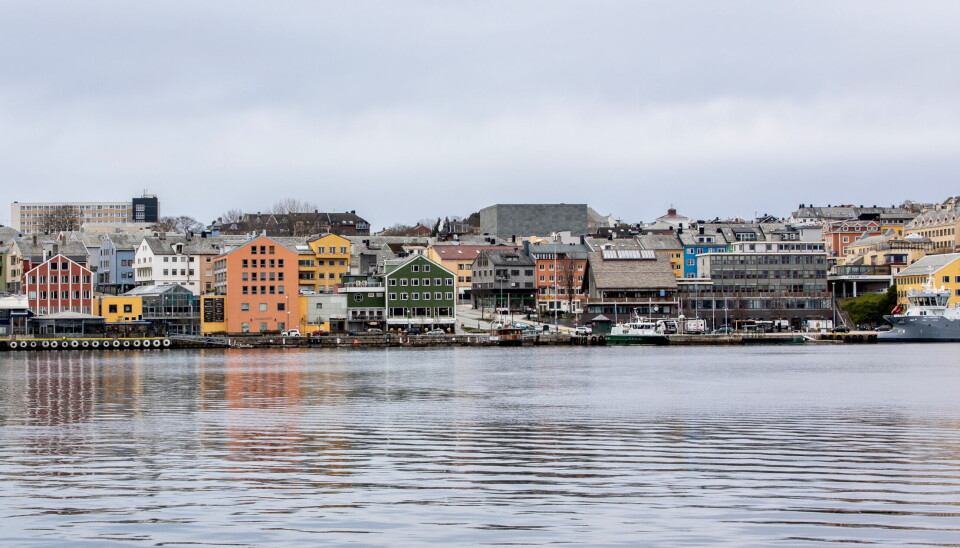 Sentrum av Kristiansund sett fra Nordlandet.