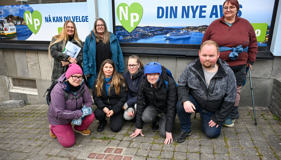 Mental Helse Kristiansund. Bak: Marie Sandøy og Anette Sheen. Foran f.v.: Laila Karlsen, Liv Jorunn Todal, Helen Furru, Ivar Møst, Ørjan Andresen og Ann Tove Wiik.