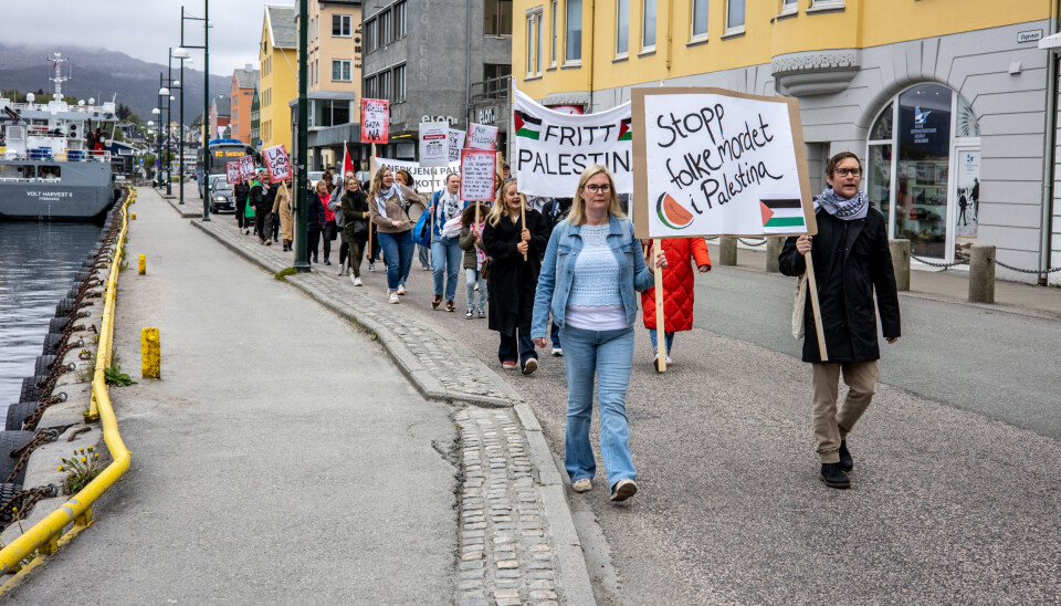 Nakba-markering i Kristiansund: Tog, taler og musikk for Palestina