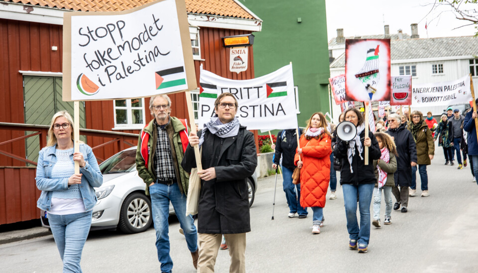 Nakba-markering i Kristiansund: Tog, taler og musikk for Palestina