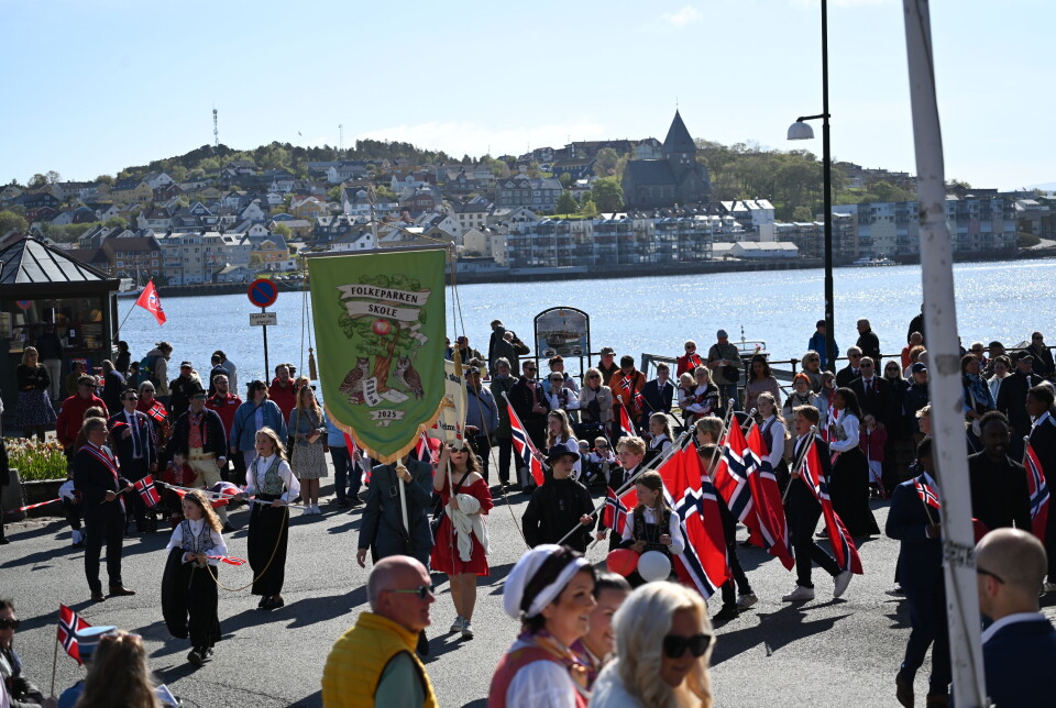 Fra barnetoget i Kristiansund 17. mai. FOTO: THOMAS MYRVANG