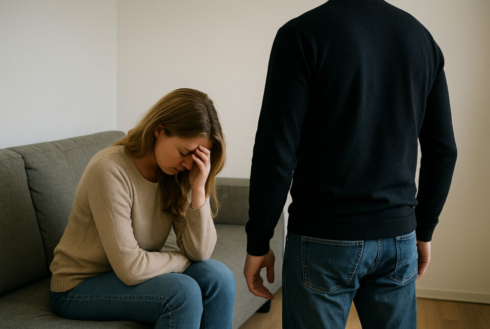 Illustrasjon – Vold i nære relasjoner. Dette er ikke virkelige personer.