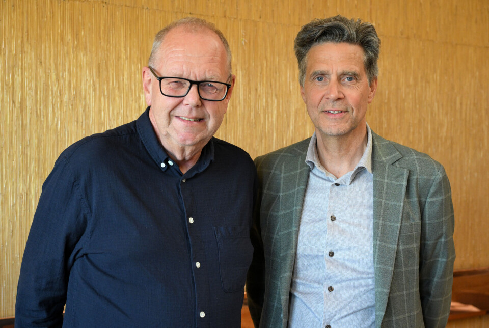 F.v.: Pål Farstad, gruppeleder fylkestinget, Venstre og Erik Rolfsen, 1. kandidat til Stortinget, Venstre.