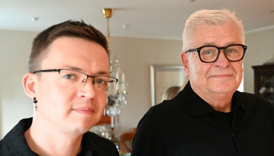 Fra venstre: Nikolay Medvedev og Gunnar Stømsholm etter onsdagens konsert.