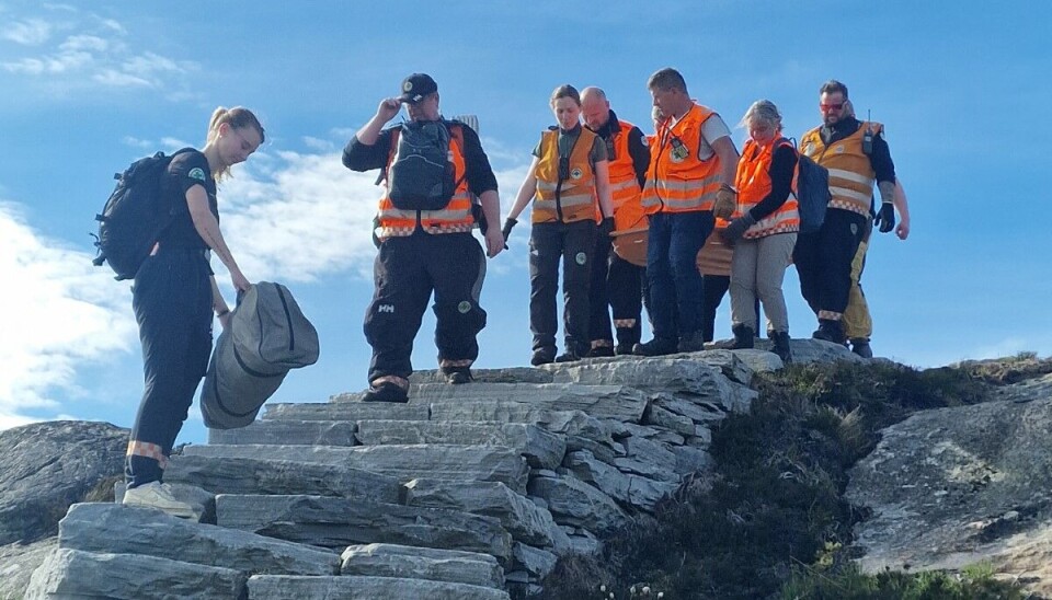 Fra redningsaksjonen på Kvernberget. FOTO: Norsk Folkehjelp Nordmøre.