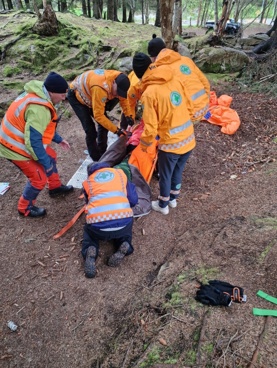 Fra øvelseshelgen. FOTO: Norsk Folkehjelp Nordmøre.