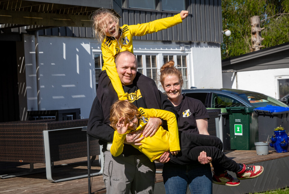 Fv. Leah Kristine Bentzen Olsen (9), Tom André Olsen (46), Lone Bentzen (43) og Linus André Bentzen Olsen (8), Frei/Kristiansund.