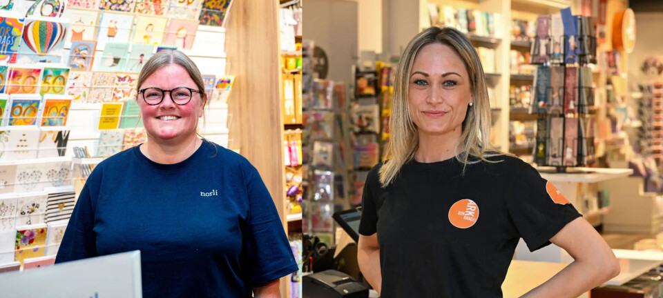 F.v.: Hanne Jentoft, butikksjef på Norli, Alti Futura og Therese Sivertsen, butikksjef hos ARK bokhandel hos Alti Futura.