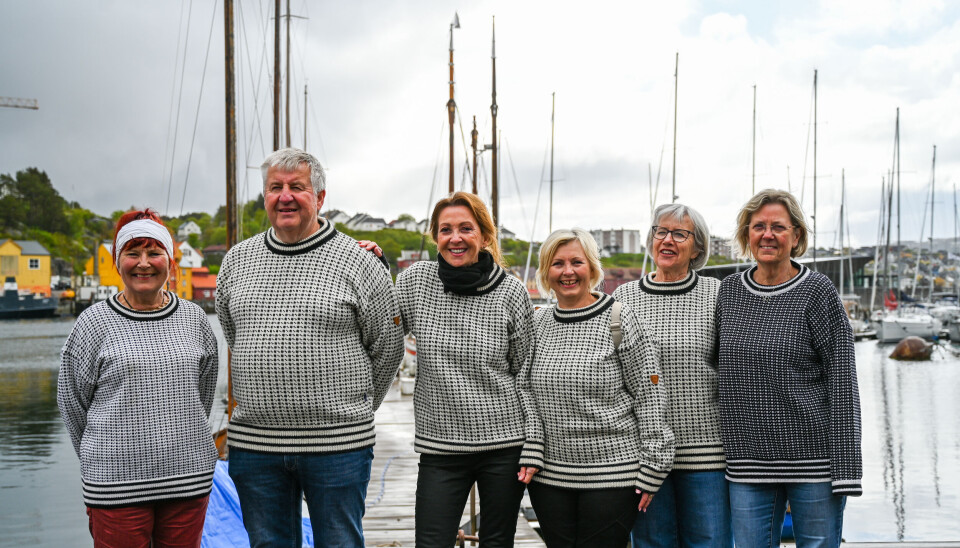 Ramsailt-gjengen. F.v. Unni Karin Westad (67), Noralf Heggem (67), Britt D’Angelo (68), Sissel Bergsnev (64), Eva Halaas (73) og Oddny Skomsøy (65).