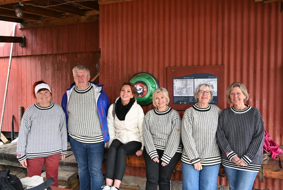 Ramsailt-gjengen. F.v. Unni Karin Westad (67), Noralf Heggem (67), Britt D’Angelo (68), Sissel Bergsnev (64), Eva Halaas (73) og Oddny Skomsøy (65). FOTO: THOMAS MYRVANG