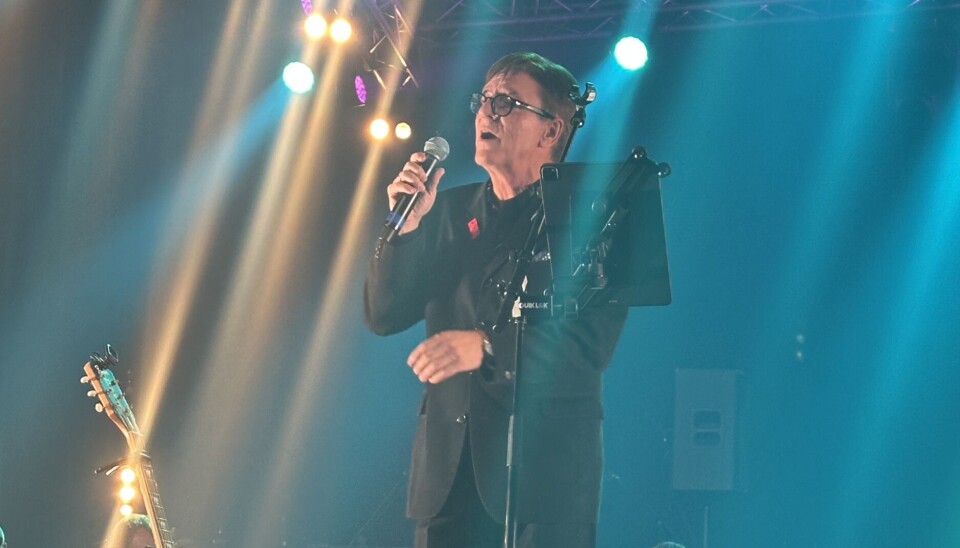 Tor Endresen i aksjon under konserten i Braatthallen i 2024. Foto: Smøla Janitsjar.
