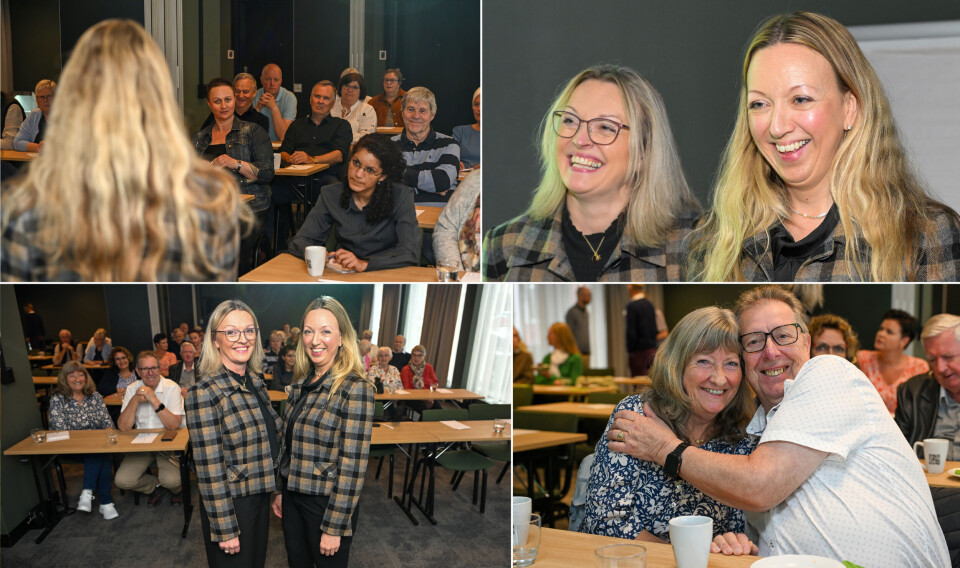 Dødsviktig kveld: Søstrene Helen Morch Olsen, daglig leder og Cathrin Morch Olsen, gravferdskonsulent, driver Eidsvaag & Mølgaard Begravelsesbyrå. Ekteparet Torunn og Knut Olav Hjelen (nederst t.h.)