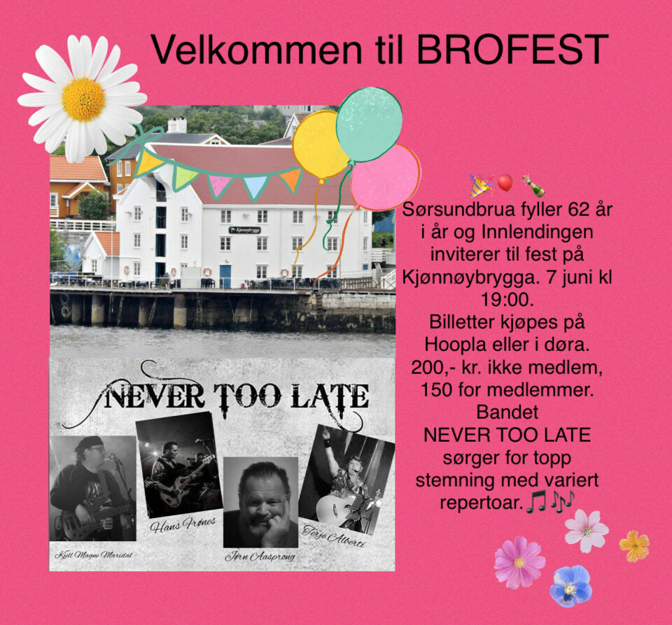 Nå skal Sørsundbrua feires med stil
