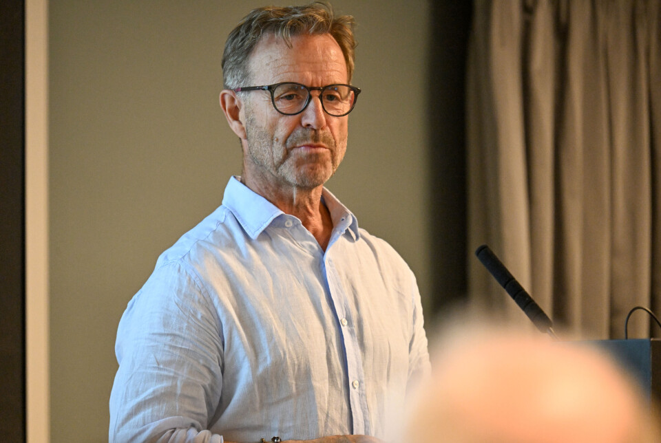 Styreleder Odd Tore Finnøy under generalforsamlingen i Kristiansund boligbyggelag (KBBL), tirsdag 10. juni 2025.