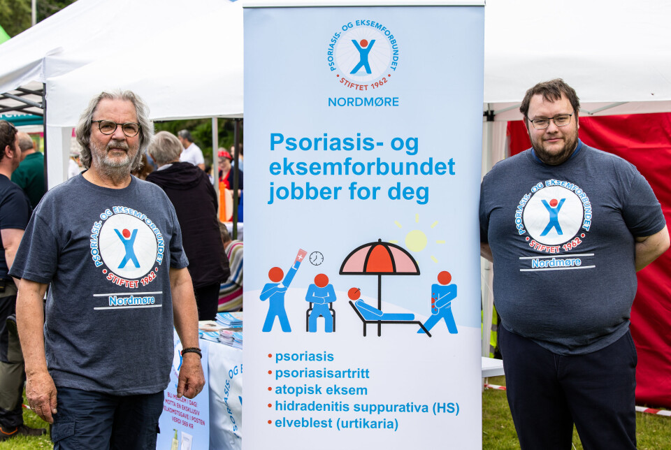 Psoriasisforbundet. f.v. Erling Mikalsen, og Stig Marius Åsgård.
