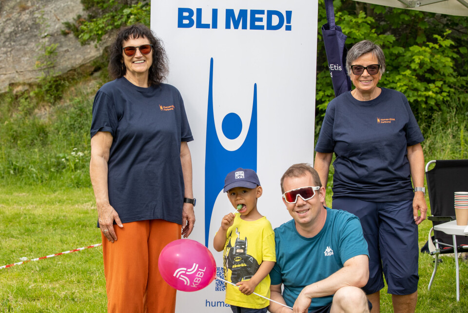 Humanetisk Forbund. f.v. Sidsel Børmark (Leder), Alrik Alvarado Sæther, Øyvind Eriksen Sæther, og Ellen Bjørbak.