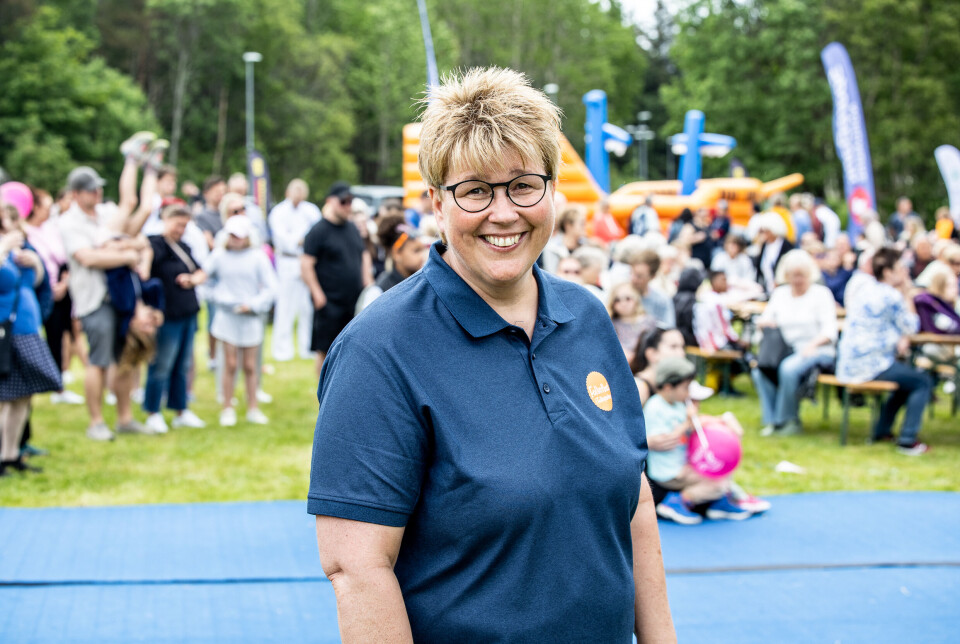 Primus motor og sommerfestsjef Lille Andersen var strålende fornøyd med oppslutningen og været.