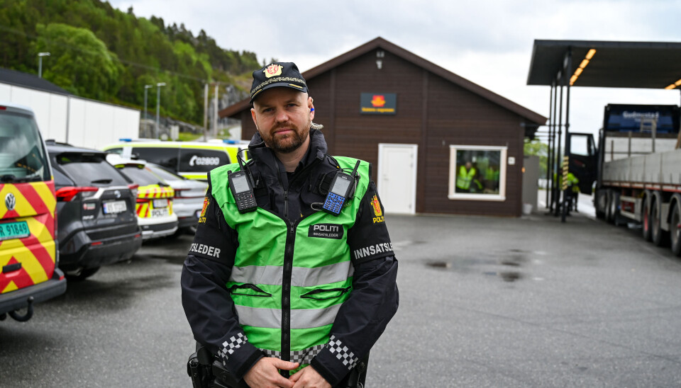 Kjell Kvande, innsatsleder fra politiets vakt- og beredskap.