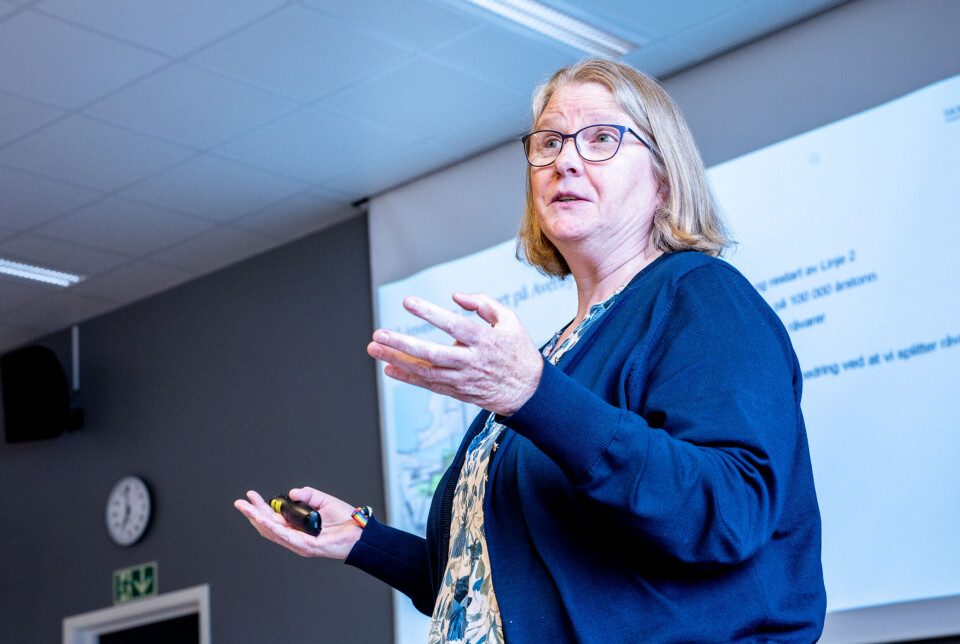 MATVAREBEREDSKAP: Hilde Roald fra Skretting Kristvika diskuterer viktigheten av matsikkerhet i krisetider.