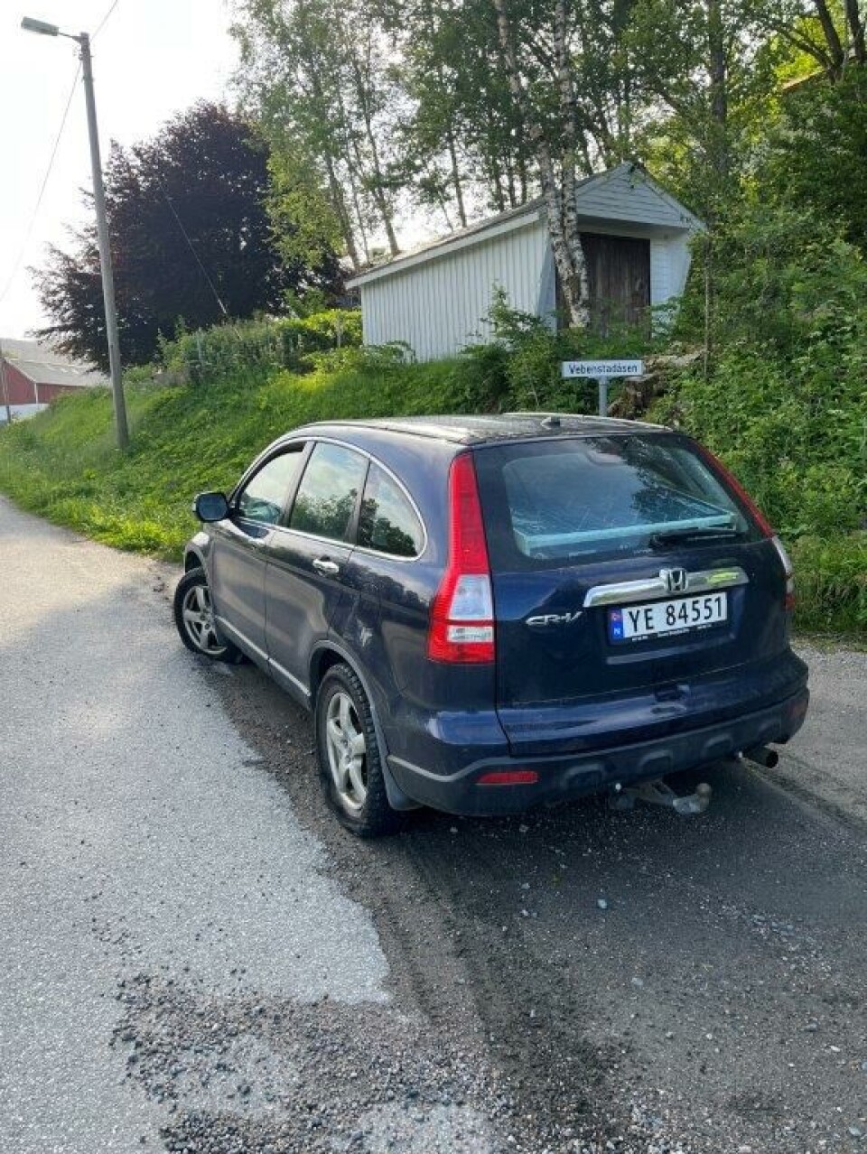 Bilen stoppet på Averøy.