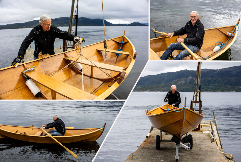 Oddvar Engvik med robåten Lilje