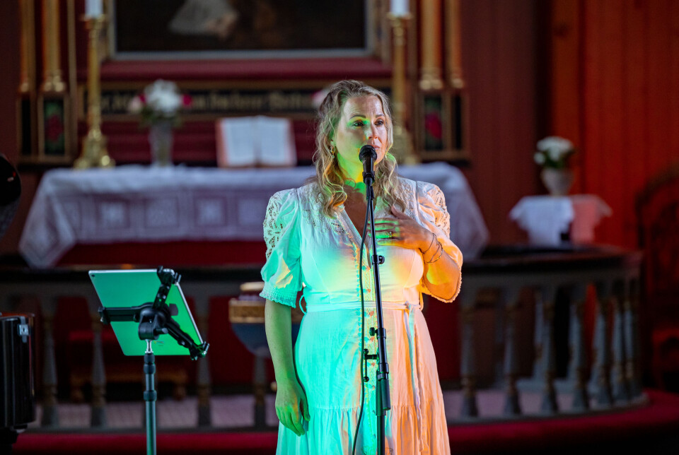 Helene Bøksle i Kvernes kirke 10. juli 2025.