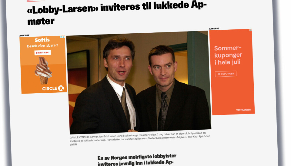 Faksimile fra Nettavisens sak 10. juli 2025.