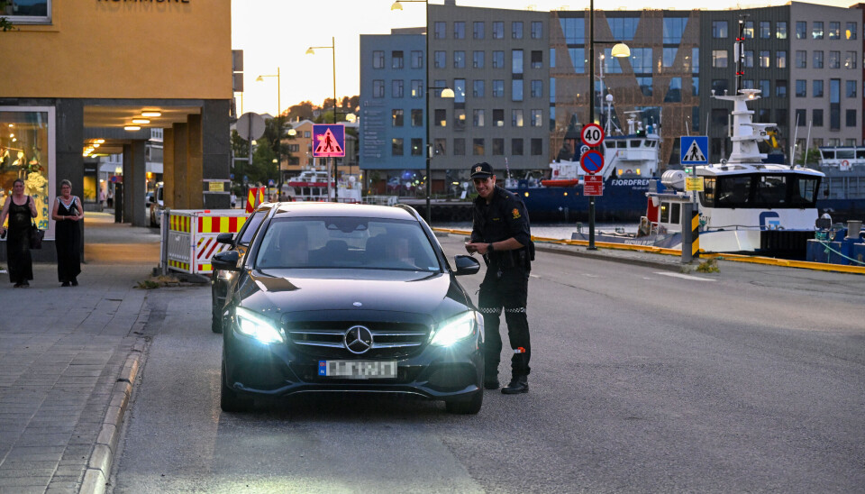 Promillekontroll på kaia i Kristiansund natt til søndag 13. juli 2025.