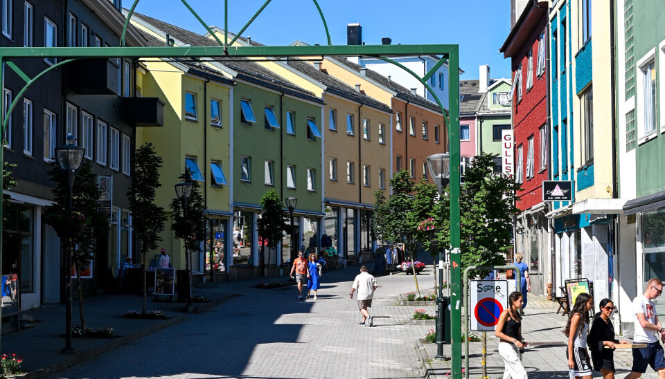Gågata i Kristiansund 12. juli 2025.
