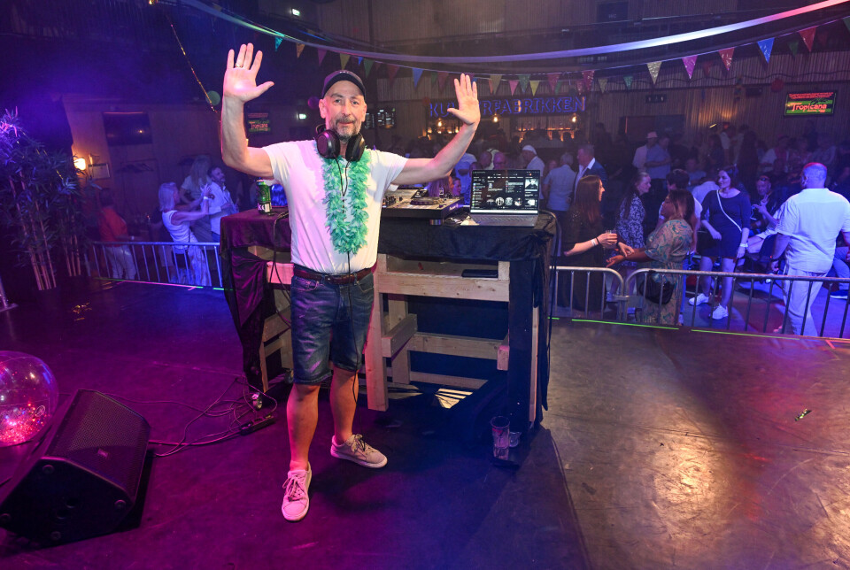 Tropicana sommerfest 12. juli på Kulturfabrikken i Kristiansund. Stig Rovik i aksjon.