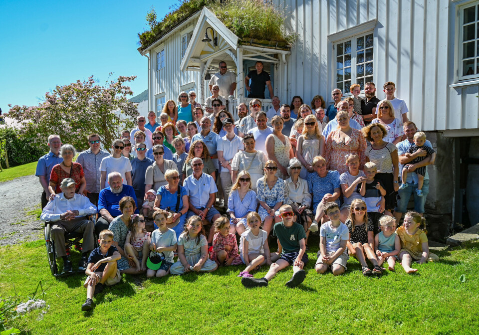 Hyllnes slekta samlet på Hyllnes Gård.