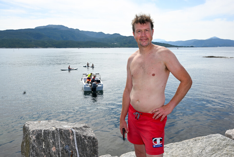 Charles Williamsen er en av naboene til den populære badestranden Skjærva på Innlandet i Kristiansund.