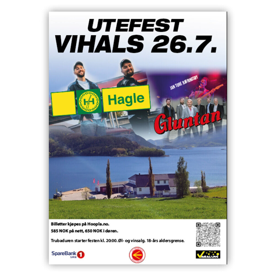 Plakat for Utefest Vihals.