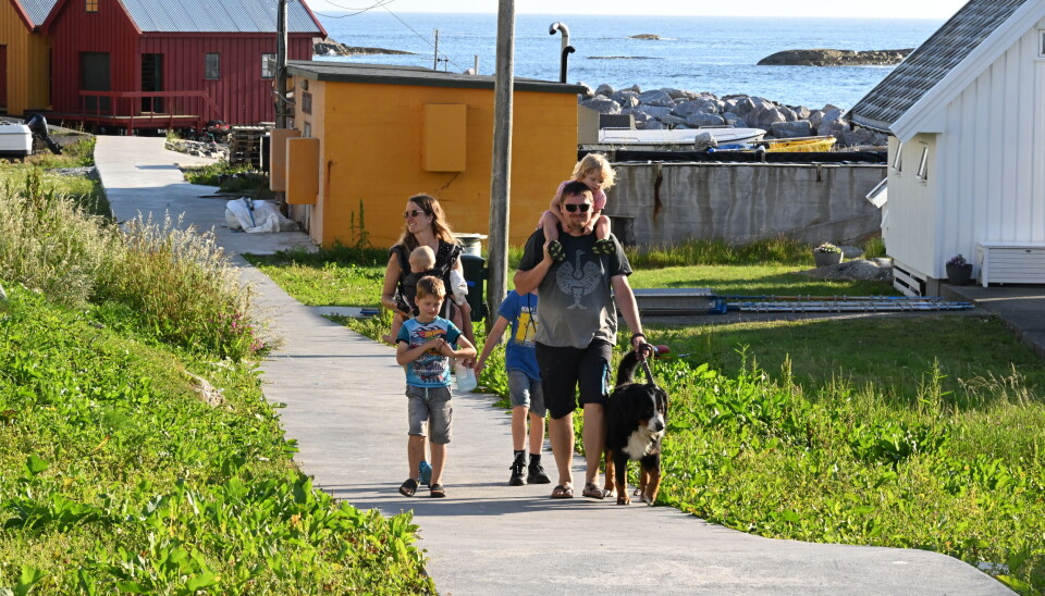 Familien Krill besøkte Grip onsdag 16. juli 2025. FOTO: JOHN BERGE