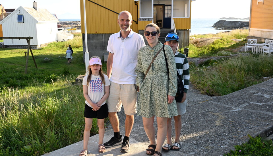 Familien Løvbakke fra Hamar besøkte Grip onsdag 16. juli 2025. FOTO: JOHN BERGE